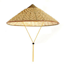 Load image into Gallery viewer, NEW-Vietnamese Japanese Coolie Straw Bamboo Cone Sun Hat Garden Farmer Fishing
