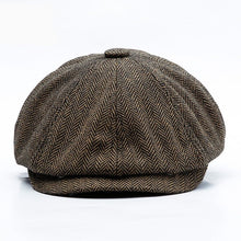 Load image into Gallery viewer, new berets Unisex Autumn Winter Newsboy hat Men Women Warm Tweed Octagonal cap For Male Detective Hats Retro Flat Caps
