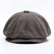 Load image into Gallery viewer, new berets Unisex Autumn Winter Newsboy hat Men Women Warm Tweed Octagonal cap For Male Detective Hats Retro Flat Caps
