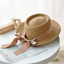 Load image into Gallery viewer, Seioum  summer straw hat women big wide brim beach hat sun hat foldable sun block UV protection panama hat bone chapeu feminino
