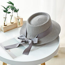 Load image into Gallery viewer, Seioum  summer straw hat women big wide brim beach hat sun hat foldable sun block UV protection panama hat bone chapeu feminino

