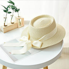 Load image into Gallery viewer, Seioum  summer straw hat women big wide brim beach hat sun hat foldable sun block UV protection panama hat bone chapeu feminino
