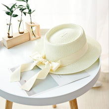 Load image into Gallery viewer, Seioum  summer straw hat women big wide brim beach hat sun hat foldable sun block UV protection panama hat bone chapeu feminino
