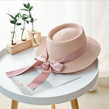 Load image into Gallery viewer, Seioum  summer straw hat women big wide brim beach hat sun hat foldable sun block UV protection panama hat bone chapeu feminino
