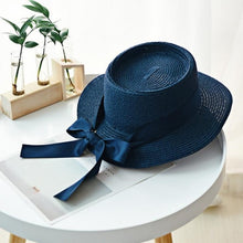 Load image into Gallery viewer, Seioum  summer straw hat women big wide brim beach hat sun hat foldable sun block UV protection panama hat bone chapeu feminino
