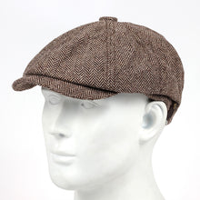 Load image into Gallery viewer, 2019 new Woollen Tweed Newsboy Cap Men Women Herringbone Mens Hat Wool Blend Apple Caps Eight Panel Cabbie Hats
