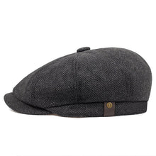 Load image into Gallery viewer, 2019 new Woollen Tweed Newsboy Cap Men Women Herringbone Mens Hat Wool Blend Apple Caps Eight Panel Cabbie Hats
