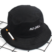 Load image into Gallery viewer, Fashion Embroidery NO CHILL Bucket Hat Hip Hop Beach Women Panama Outdoor Sports Flat Top Fishing Men Cap Fisherman Sun Hat Bob
