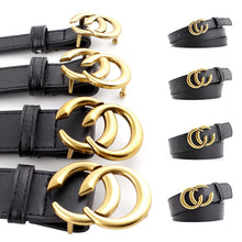 Load image into Gallery viewer, Genuine leather women belt high quality fashion casual alloy CC buckle with ladies trend jeans the women for belt
